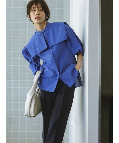 Mila Owen（ミラオーウェン）の「後ろゴムセンタープレステーパードパンツ【手洗い可能】（その他パンツ・レディース・チェック/ターコイズブルー/オフホワイト/ブラック/ダークネイビー/ライトピンク/その他/ピンク・2/1/00/0）」の22枚目の写真