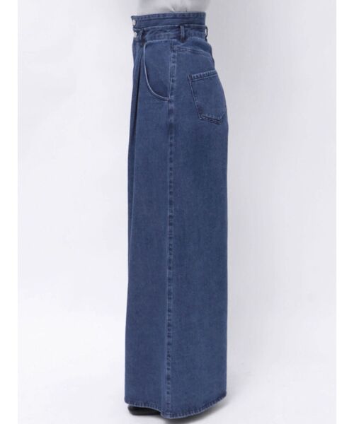 dazzlin（ダズリン）の「ダブルハイウエストワイドデニムパンツ（デニムパンツ・レディース・インディゴブルー・SMALL/X-SMALL/MEDIUM）」の17枚目の写真