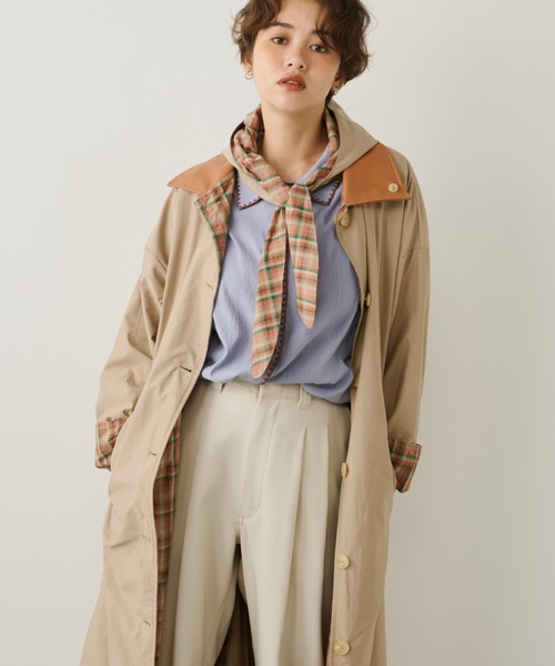 everyone フード付き ステンカラーコート M ベージュ 1LDK everyone