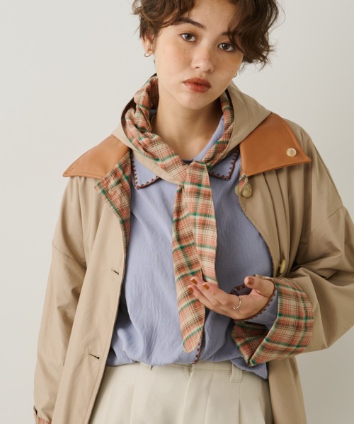 2着セット フード付きクリーム色コート 130サイズ リバーシブル セール】フード付きリバーシブルステンカラーコート（ステン