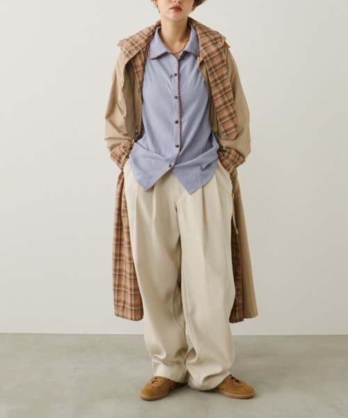 everyone フード付き ステンカラーコート M ベージュ　1LDK everyone フード付き ステンカラーコート M ベージュ 1LDK IKKA