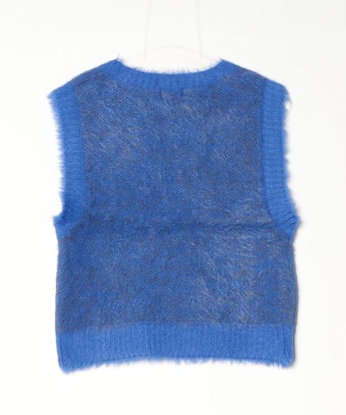 HTH（エイチティーエイチ）の「shaggy vest（ベスト・レディース・アクア/ダークパープル/アーミー・フリー）」の6枚目の写真