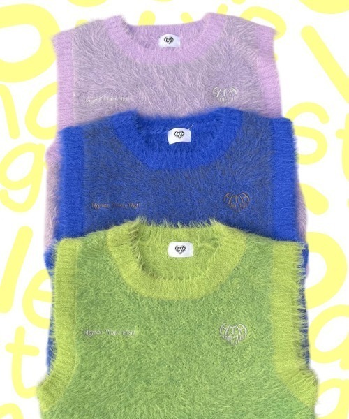HTH（エイチティーエイチ）の「shaggy vest（ベスト・レディース・アクア/ダークパープル/アーミー・フリー）」の7枚目の写真