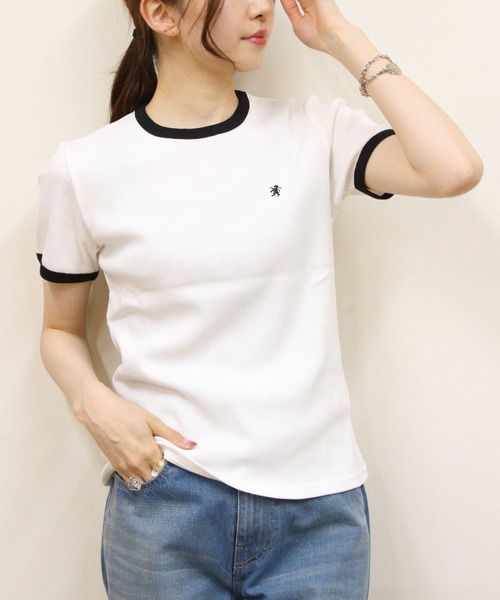tシャツ Gymphlex | リンガーTシャツ WOMEN レディース セール】＜Gymphlex＞リンガー Tシャツ（Tシャツ/カットソー