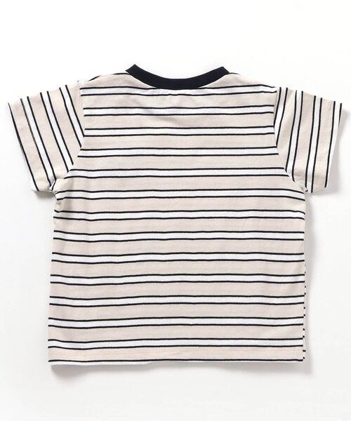 apres les cours(アプレレクール)の「ALCロゴボーダーTシャツ(Tシャツ/カットソー・キッズ・ベージュ/サックスブルー・130/120/110/100/90/80)」の14枚目の写真