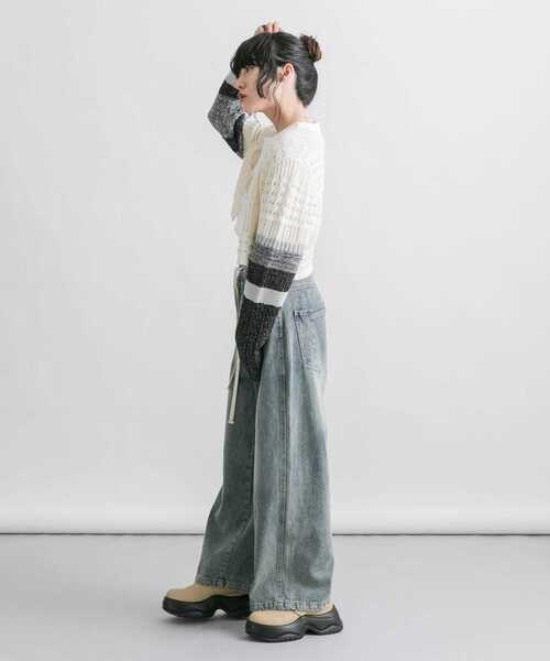 KBF(ケイビーエフ)の「パッチワークショートカーディガン(カーディガン/ボレロ・レディース・ホワイト系その他/ブルー系その他/ピンク系その他・ONE)」の15枚目の写真