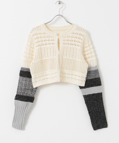 KBF(ケイビーエフ)の「パッチワークショートカーディガン(カーディガン/ボレロ・レディース・ホワイト系その他/ブルー系その他/ピンク系その他・ONE)」の19枚目の写真