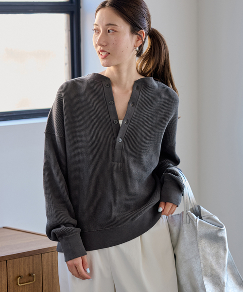 ≪追加≫ワッフルヘンリープルオーバー（Tシャツ/カットソー