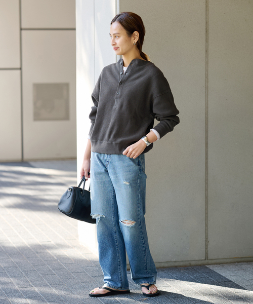 FRAMeWORK ヘンリーワッフルプルオーバー ≪追加≫ワッフルヘンリープルオーバー（Tシャツ/カットソー
