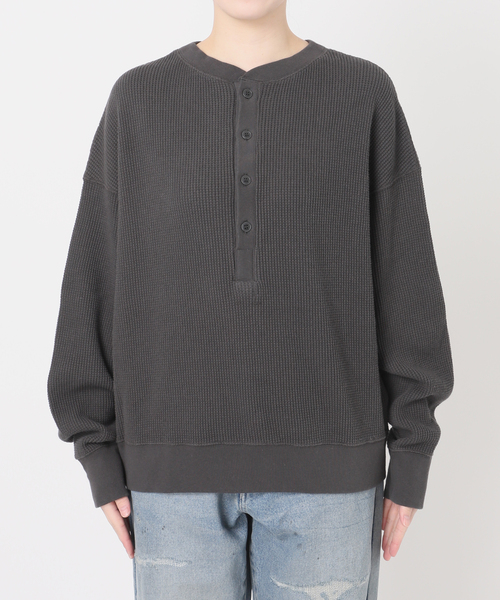 【FRAMeWORK】ワッフルヘンリープルオーバー フリーサイズ ≪追加≫ワッフルヘンリープルオーバー（Tシャツ／カットソー