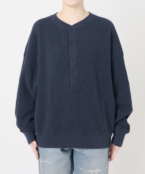 FRAMeWORK(フレームワーク)の「≪追加≫ワッフルヘンリープルオーバー(Tシャツ/カットソー・レディース・スミクロ/ベージュ/ネイビー/ホワイト系その他・FREE)」の9枚目の写真