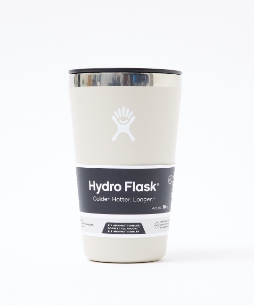 HYDRO FLASK(ハイドロフラスク)の「【HydroFlask/ハイドロフラスク】ALL Around Tumbler /タンブラー/16oz(水筒・メンズ・セージグリーン/ブルー/ブラック/ベージュ/ホワイト/ピンク・フリー)」の4枚目の写真