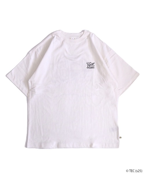 Tom&Jerry(トムアンドジェリー)の「【公式】トムとジェリー CONVERSE BIG Tシャツ(Tシャツ/カットソー・メンズ・オフホワイト/ブラック・M/L)」の2枚目の写真