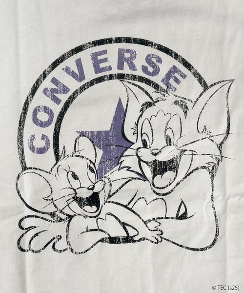 Tom&Jerry(トムアンドジェリー)の「【公式】トムとジェリー CONVERSE BIG Tシャツ(Tシャツ/カットソー・メンズ・オフホワイト/ブラック・M/L)」の3枚目の写真