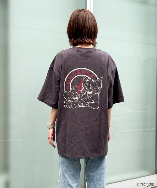 Tom&Jerry(トムアンドジェリー)の「【公式】トムとジェリー CONVERSE BIG Tシャツ(Tシャツ/カットソー・メンズ・オフホワイト/ブラック・M/L)」の8枚目の写真