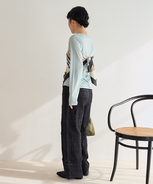FREAK'S STORE（フリークスストア）の「インド パッチワークレースパンツ/レースイージーパンツ〈セットアップ対応〉（その他パンツ・レディース・オフホワイト/ブラック・ﾌﾘ-）」の16枚目の写真