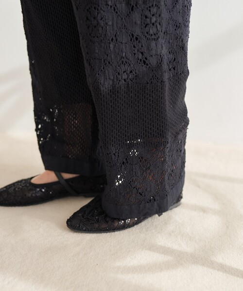 セール】インド パッチワークレースパンツ/レースイージーパンツ