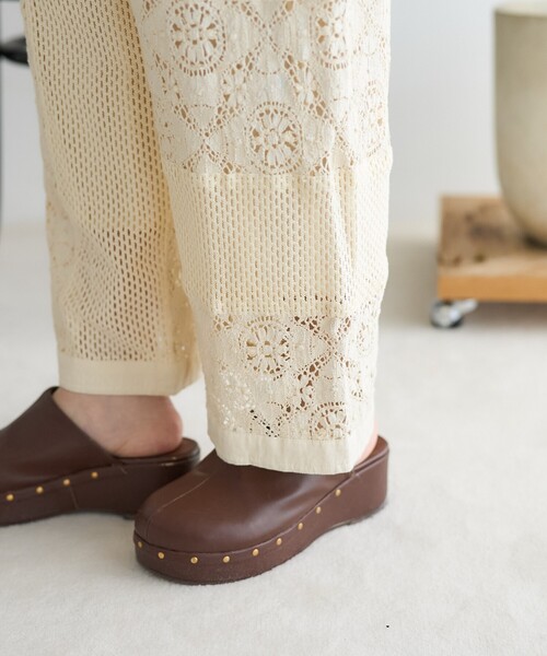 FREAK'S STORE（フリークスストア）の「インド パッチワークレースパンツ/レースイージーパンツ〈セットアップ対応〉（その他パンツ・レディース・オフホワイト/ブラック・ﾌﾘ-）」の10枚目の写真