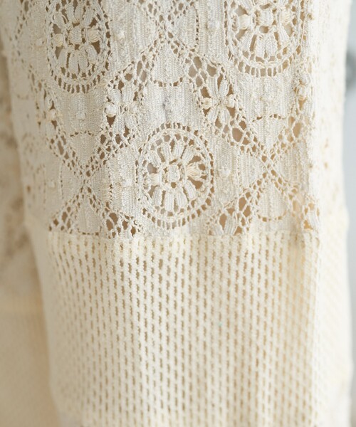 FREAK'S STORE（フリークスストア）の「インド パッチワークレースパンツ/レースイージーパンツ〈セットアップ対応〉（その他パンツ・レディース・オフホワイト/ブラック・ﾌﾘ-）」の11枚目の写真