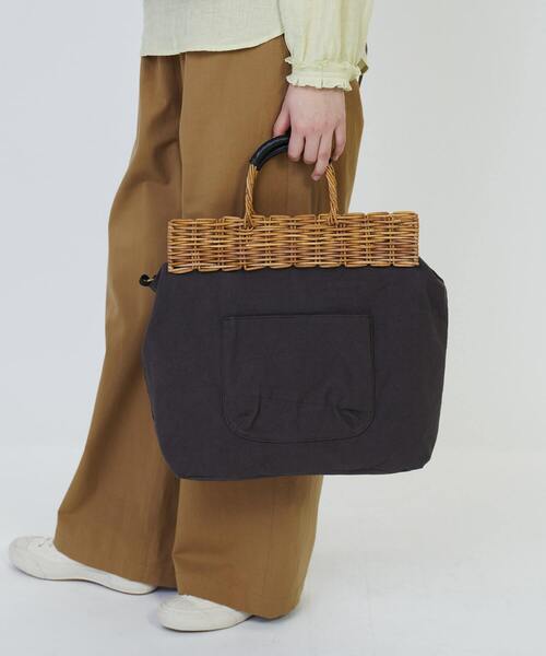 2WAY】異素材コンビトートバッグ（ショルダーバッグ）｜LOISIR