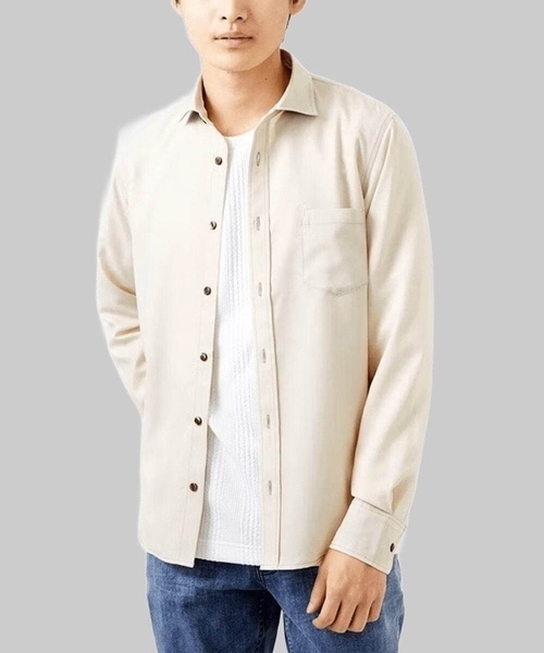 【残りわずか/在庫限り】リネンタッチシャツ