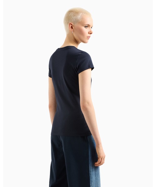 アルマーニ エクスチェンジ クルーネック ロゴ Tシャツ ブルー Amazon | A|X Armani Exchange メンズ クルーネックロゴTシャツ