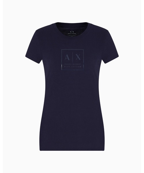 A/X Armani Exchange★2本ライン ロゴTシャツ 送関込 A|X アルマーニ エクスチェンジ】AXロゴ 半袖クルーネックT
