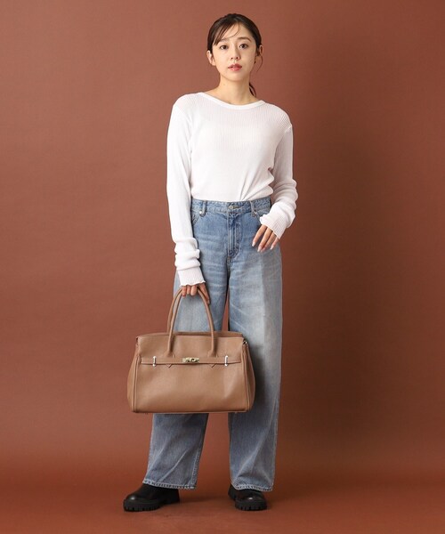 DRESSTERIOR（ドレステリア）の「AULENTTI（オウレンティ）【別注カラー】金具付きレザートート（トートバッグ・レディース・キャメル/ブラウン系その他・00）」の22枚目の写真