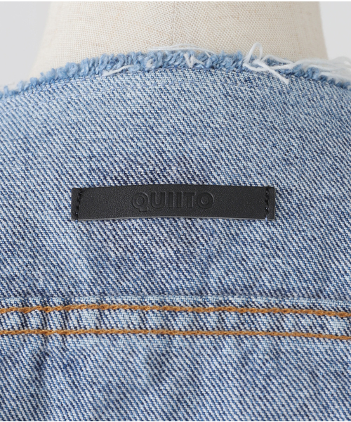 IENA(イエナ)の「QUIITO/キート NO COLLOR DENIM JK デニムジャケット(デニムジャケット・レディース・ブルー系その他・FREE)」の3枚目の写真