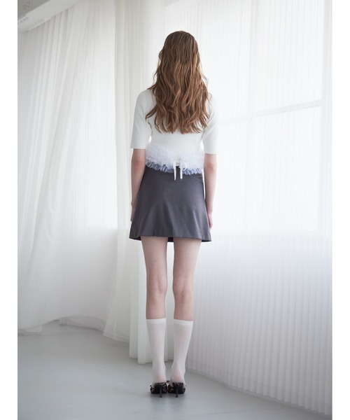etre loin（エトルワン）の「Hem tulle rib knit（ニット/セーター・レディース・イエロー/ホワイト/ブラック・M）」の9枚目の写真