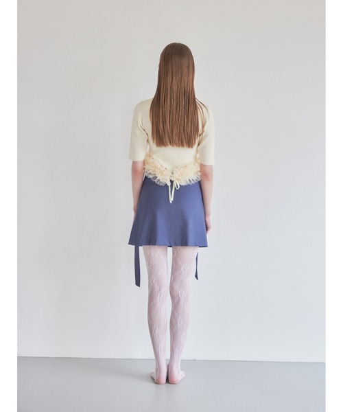 etre loin(エトルワン)の「Hem tulle rib knit(ニット/セーター・レディース・イエロー/ホワイト/ブラック・M)」の21枚目の写真