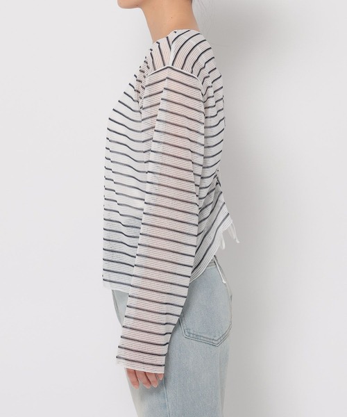 LOWRYS FARM(ローリーズファーム)の「シャーリングシアーラッセルプルオーバー 291346(Tシャツ/カットソー・レディース・アイボリー/ブルー/ブラック/その他・FREE)」の8枚目の写真