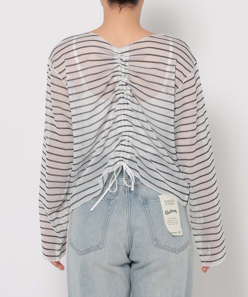 LOWRYS FARM(ローリーズファーム)の「シャーリングシアーラッセルプルオーバー 291346(Tシャツ/カットソー・レディース・アイボリー/ブルー/ブラック/その他・FREE)」の9枚目の写真