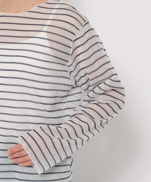 LOWRYS FARM(ローリーズファーム)の「シャーリングシアーラッセルプルオーバー 291346(Tシャツ/カットソー・レディース・アイボリー/ブルー/ブラック/その他・FREE)」の11枚目の写真