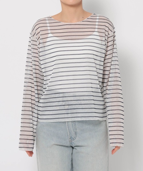 LOWRYS FARM(ローリーズファーム)の「シャーリングシアーラッセルプルオーバー 291346(Tシャツ/カットソー・レディース・アイボリー/ブルー/ブラック/その他・FREE)」の15枚目の写真
