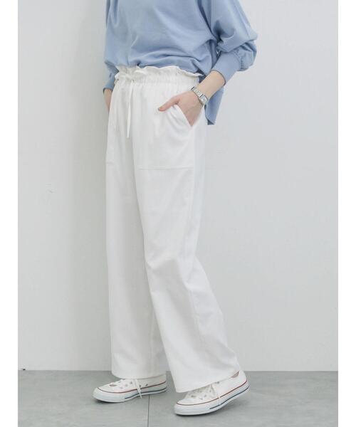 Samansa Mos2 blue(サマンサモスモスブルー)の「ストレートイージーパンツ(その他パンツ・レディース・チャコールグレー/オフホワイト/ピンク・F)」の10枚目の写真