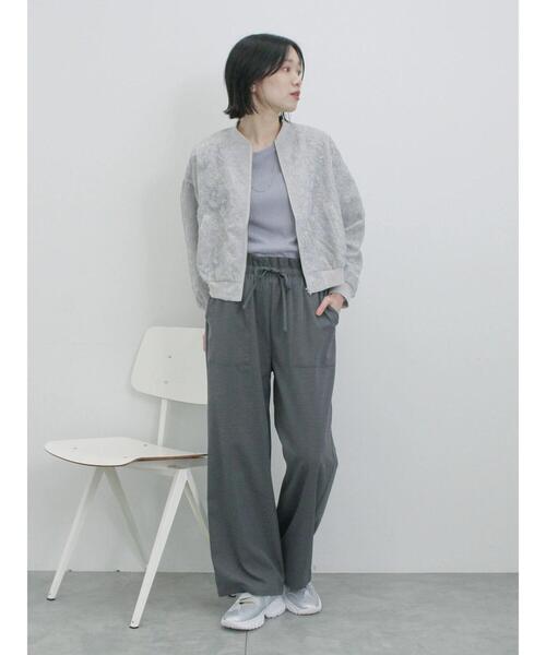 Samansa Mos2 blue(サマンサモスモスブルー)の「ストレートイージーパンツ(その他パンツ・レディース・チャコールグレー/オフホワイト/ピンク・F)」の19枚目の写真