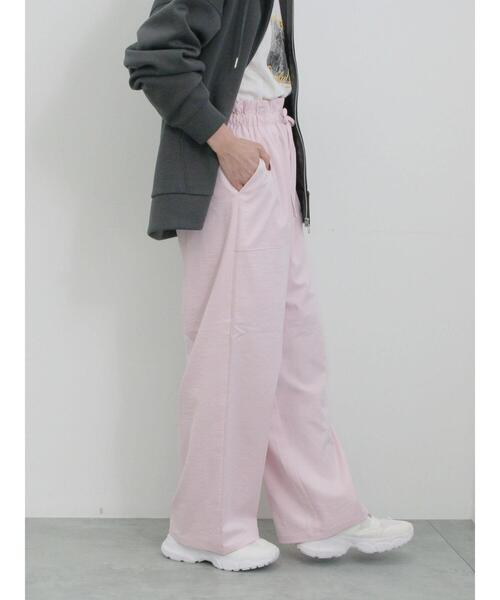 Samansa Mos2 blue(サマンサモスモスブルー)の「ストレートイージーパンツ(その他パンツ・レディース・チャコールグレー/オフホワイト/ピンク・F)」の22枚目の写真