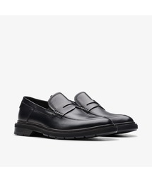 Clarks（クラークス）の「Burchill Penny / バーチルペニー（ブラックレザー）（ローファー）」