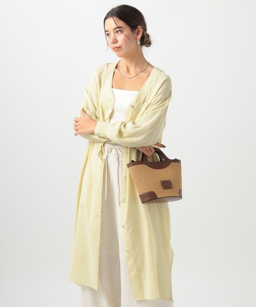 BAYFLOW（ベイフロー）の「[長袖で登場!!]シアーシャツワンピース（シャツワンピース・レディース・ブルー/ライトグレー/イエロー・SMALL/MEDIUM）」の3枚目の写真