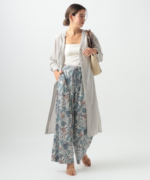 BAYFLOW（ベイフロー）の「[長袖で登場!!]シアーシャツワンピース（シャツワンピース・レディース・ブルー/ライトグレー/イエロー・SMALL/MEDIUM）」の4枚目の写真