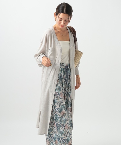 BAYFLOW（ベイフロー）の「[長袖で登場!!]シアーシャツワンピース（シャツワンピース・レディース・ブルー/ライトグレー/イエロー・SMALL/MEDIUM）」の5枚目の写真