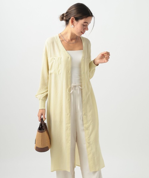 BAYFLOW（ベイフロー）の「[長袖で登場!!]シアーシャツワンピース（シャツワンピース・レディース・ブルー/ライトグレー/イエロー・SMALL/MEDIUM）」の8枚目の写真