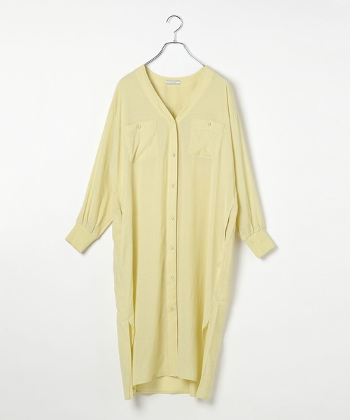 BAYFLOW（ベイフロー）の「[長袖で登場!!]シアーシャツワンピース（シャツワンピース・レディース・ブルー/ライトグレー/イエロー・SMALL/MEDIUM）」の11枚目の写真