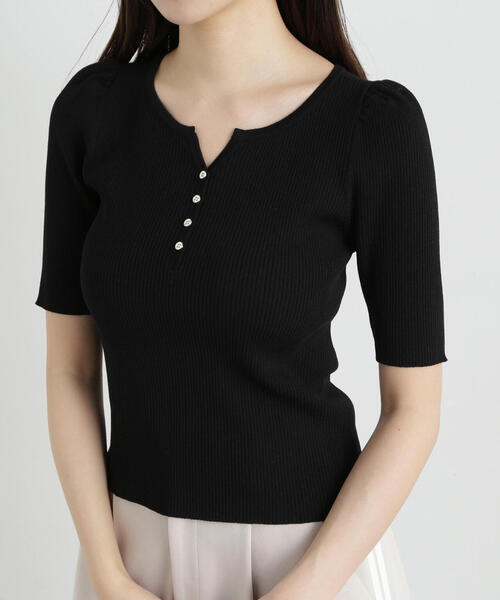 PROPORTION BODY DRESSING（プロポーションボディドレッシング）の「ヘンリーネックニット / 1215170404（ニット/セーター・レディース・ピンク/ベージュ/ブラック・MEDIUM/SMALL）」の22枚目の写真