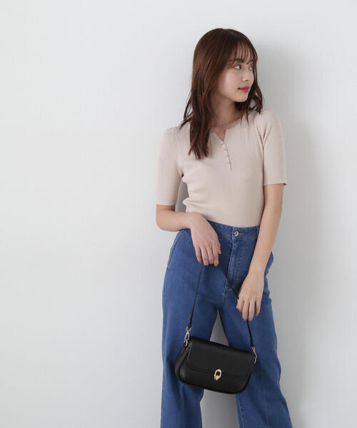 PROPORTION BODY DRESSING（プロポーションボディドレッシング）の「ヘンリーネックニット / 1215170404（ニット/セーター・レディース・ピンク/ベージュ/ブラック・MEDIUM/SMALL）」の14枚目の写真