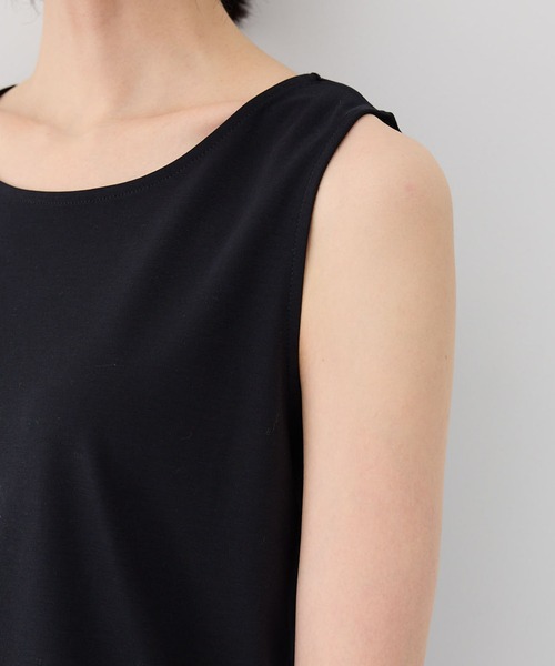 A/C DESIGN BY ALPHA CUBIC（エーシーデザインバイアルファキュービック）の「2025春夏【接触冷感・UVカット】スゴつやタンクトップ（Tシャツ/カットソー・レディース・ブラック/オフホワイト・L/LL/M）」の15枚目の写真