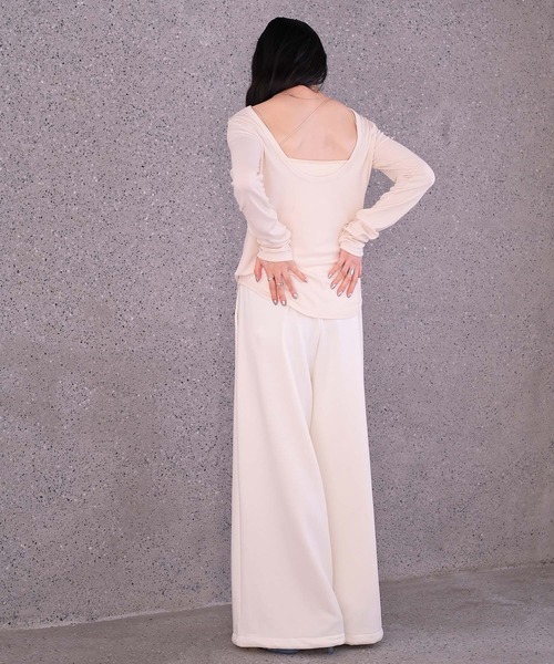 AKTE（アクテ）の「バックラウンドリラックスプルオーバー（Tシャツ/カットソー・レディース・アイボリー/ブラック/ライトグリーン・FREE）」の11枚目の写真