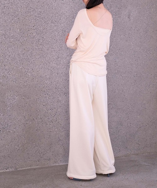 AKTE（アクテ）の「バックラウンドリラックスプルオーバー（Tシャツ/カットソー・レディース・アイボリー/ブラック/ライトグリーン・FREE）」の14枚目の写真