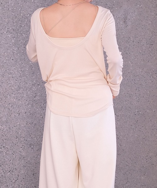 AKTE（アクテ）の「バックラウンドリラックスプルオーバー（Tシャツ/カットソー・レディース・アイボリー/ブラック/ライトグリーン・FREE）」の17枚目の写真